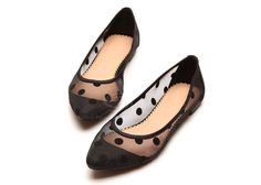 Polka Dot Flats by DressLily Polka Dot Flats, Ideas Clothes, Suho, Shoes For Women, Flat Shoes, Kendall Jenner