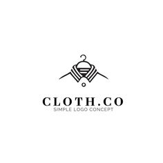 a black and white logo for a clothing company, with the words cloth co on it