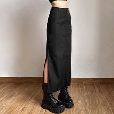 Look Grunge, Streetwear Mode, Skirt Y2k, England Style, Women Midi, Fashion Streetwear, Zip Code, Looks Style