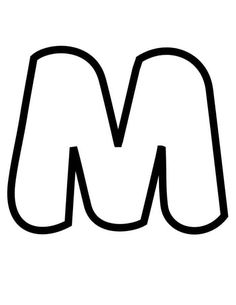 the letter m in black and white