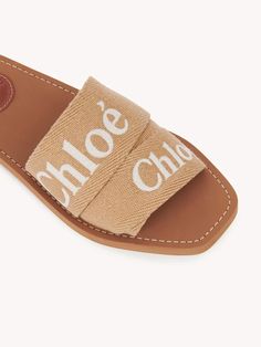 Chloé Woody Flat Mule | Chloé VN Chloe Slides, Chloe Logo, Chloe Shoes, Flat Mules, Slip On Mules, Recycled Rubber, Summer Essentials, Order Online, Mule