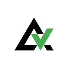 the letter logo is made up of black and green letters, with an arrow in the middle