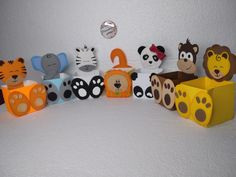 there are many wooden toys that look like animals