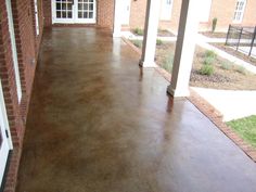 the front porch is clean and ready to be used for cleaning up or even painting