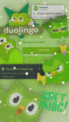 please dont ask im bored 😭 made by zoey #random #duolingo #spanishorvanish #wallpaper #green #neongreen #thatgorlyinmathclass #duo Duolingo Background, Duolingo Avatars Ideas, Duolingo Wallpaper, Duolingo Aesthetic, Duolingo Threats, Jellycat Stuffed Animals, World Icon, Taylor Swift Fan Club, Toxic Relationship