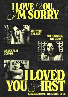 the poster for i love you, m's sorry and i loved you first