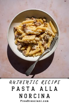 Pasta Alla Norcina. Pasta Norcina Recipe, White Wine Sausage Pasta, Pasta Norcina, Norcina Pasta, Recipe For Pasta, Pasta Noodle Recipe, Italian Pasta Dishes