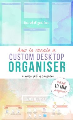 how to create a custom desktop organizer