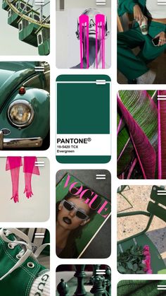 green and pink color scheme for an interior design project by pantone's international