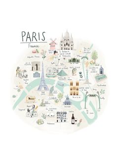 the map of paris with all its major attractions