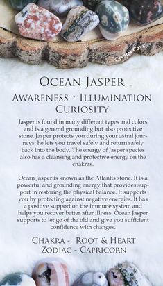 Ocean Jasper Crystal Meaning, Ocean Jasper Meaning, Crystal Identification, Crystals Healing Grids, Sea Jasper, Healing Crystals Meanings, Crystal Vibes, Crystal Cave