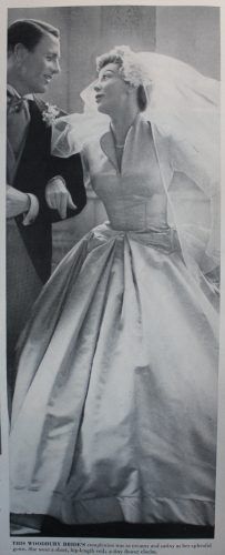 an old black and white photo of a bride and groom