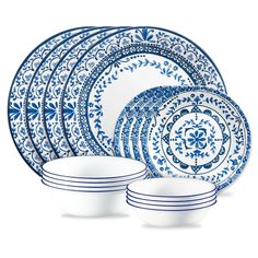 Corelle® Portofino 16-piece Mugless Dinnerware Set, Service of 4 Corelle Plates, Corelle Dinnerware, Italian Coast, Glass Dinnerware, Hand Painted Tiles, Glass Food Storage, Pyrex Glass