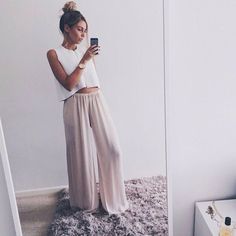 LaraSedek97797 Flowy Pants, Look Fashion, Passion For Fashion, Spring Summer Fashion, Spring Outfits, Dress To Impress, Style Me