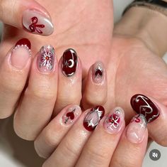 Nail Education, Band Nails, Fake Nails Designs, Red Nail Art, Hippie Nails, Punk Nails, Edgy Nails, Grunge Nails, Casual Nails