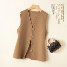 Fashion V-Neck Woolen Vest Women's Jacket Tops  New Autumn Winter Waistcoat Casual Single-Breasted Woolen Coat, Womens Vest, Jacket Tops, Single Breasted, Women's Jacket, Autumn Winter, Coats For Women, Fall Winter, Jackets For Women