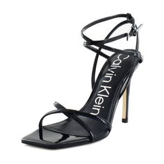 PRICES MAY VARY. Sleek and sophisticated, the Calvin Klein Tegin dress sandal features a ultra high stiletto heel and a stylish square toe and barely there skinny straps across the toe and ankle. Buckle Closure on Ankle Open Toe Classic Stilletto Imported Heels To Wear With Black Dress, Calvin Klein Open Toe Party Heels, Chic Calvin Klein Open Toe Heels, Calvin Klein Open Toe Formal Heels, Elegant Calvin Klein Open Toe Heels, Black Quince, Calvin Klein Black Open Toe Heels, Open Toe Heels, Shoe Image