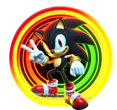 the sonic character is pointing at something