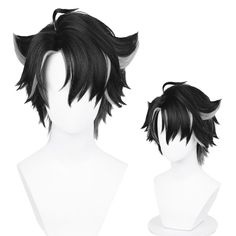 Man Hair Design, Black Short Wig, Cute Wigs, Sonic Cosplay, Character Hairstyles, Size Of The Problem, Boys Halloween Costume, Black Cosplay Wig, Men Cosplay