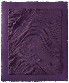 an abstract painting with purple paint on it