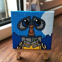 Pixar Paintings Easy, Disney Character Paintings On Canvas, Disney Canvas Paintings, Tiny Paintings, Disney Canvas Art, Disney Canvas, Disney Paintings, Funny Paintings, Wallpaper Disney