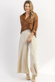 Palazzo Pant, Wide Leg Palazzo Pants, B Fashion, Effortless Chic, In Flight, Palazzo Pants, Dress Code, Spring Summer Outfits, Modest Outfits