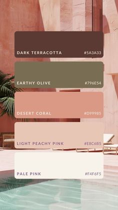 Pink And Terracotta Color Palette, Peachy Pink Color Palette, Dark Coral Aesthetic, Hacienda Color Palette, Wellness Brand Color Palette, Warm Tones Aesthetic, Olive Color Palette, Mexican Color Palette, Terracotta Aesthetic