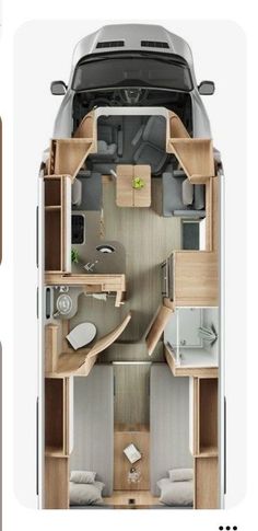 the floor plan for a small motor home