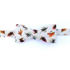 a bow tie with feathers on it