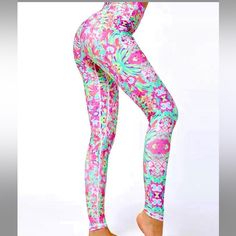 Vibrant Vacation Yoga Pants Size Small Med Offers Welcome Brand New Bundle And Save Dm For More Details All Items Listed Are Stored In Protective Packaging Ready For Purchase Coming From A Pet Free + Smoke Free + Dust Free Environment!! Vibrant Stretch Bottoms, Stretch Floral Print Leggings, Stretch Pink Floral Print Pants, Pink Stretch Bottoms With Floral Print, Trendy Stretch Bottoms With Floral Print, Trendy Stretch Floral Print Bottoms, Green Workout Pants For Spring, Vibrant Fitted Pink Bottoms, Multicolor Summer Workout Pants