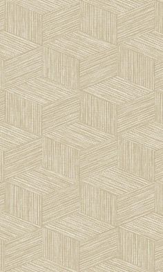 a beige and white wallpaper pattern with small squares on the bottom half of it