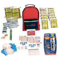 Ready America 2-Person 3-Day Emergency Kit with Backpack and Emergency Power Station Prepper Supplies, Car Emergency Kit, Primitive Survival, Survival Blanket, Survival Quotes, Survival Life Hacks, Survival Shelter, Survival Techniques, Emergency Power