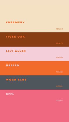 the font and color palettes used for this website