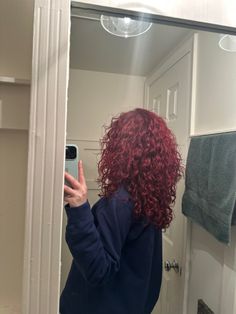 Natural Curly Hair Cuts, Wine Red Hair, Wine Hair, Red Curly Hair, Cherry Hair, Dyed Red Hair