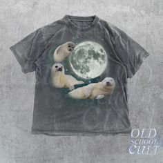 ABOUT THIS PRODUCT - Originally  designed by Oldschoolcult - Runs true to size (Relaxed fit) - For oversized fit go one sizes up your normal size - Comfortable unisex fit - 100% cotton - Professional high quality print TYPES - Available in given colors and sizes - See pictures for example ORDER & SHIPPING - It will take 1-4 business days to print and ship. Estimated shipping times are given but in almost all cases, the items are delivered before the latest date. AFTERCARE - Wash inside out at 30 Moon Tshirt, Sea Dog, Room Items, Baby Seal, Retro Baby, Third Baby, Dogs Tee, Pretty Clothes, Mens Long Sleeve Tee