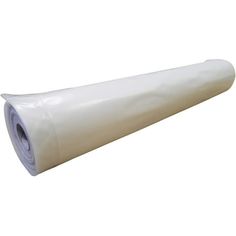 a roll of white plastic wrapper on a white background