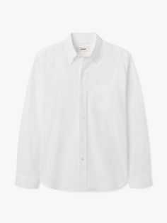 White California Oxford One Pocket Shirt - Our eased-up lightweight take on the classic American oxford cloth button-down. Mens White Dress Shirt, White Oxford Shirt, Buck Mason, Oxford Shirt Men, White Shirt Men, White Patches, Oxford White, Button Up Shirt Mens, Mens Button Up