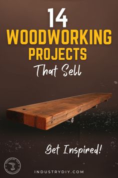 Get inspired to sell your woodworking projects online with these DIY project ideas. This list has awesome ideas including wall decor, furniture and more. If you are interested in selling something you make online then you should check out this list I’ve curated.  It is about all kinds of projects you can make to sell online. Get printable project plans, DIY woodworking tips, and project tutorials at Industry DIY! Woodworking Plans Diy, Sell Online, Decor Furniture, Woodworking Tips