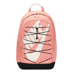 Nike Hayward Logo Straps Large Capacity Colorblock Backpack One Size Black Pink Blackpink DV1296-824 (Unisex) Back To School, Shells, Nike Hayward Backpack, Nike Backpack, Madder Root, Small Item Storage, Fashion Backpack, Black Pink, Twist