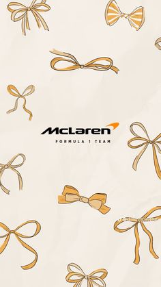 an image of a group of bows on a white background with the words mclaran formula 1 team