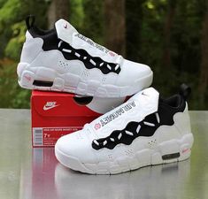 Nike Air More Money GS Piggy Bank Size 7Y White Black AH5215-100 #Nike #BasketballShoes Coral Shoes, Nike Air Jordan 11, Air Force 1 High, Youth Shoes, White Coral, Air Jordan 11, Jordan 11