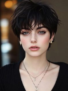 Shag Pixie, Tomboy Girls, Honey Blonde Hair Color, Short Shag Haircuts, Model Woman, Short Shag Hairstyles, Goth Hair, Edgy Haircuts, Short Shag