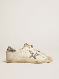 Golden Goose Sneakers Velcro, Old School Golden Goose, Old School Sneakers, School Sneakers, Lace Socks, Everyday Shoes