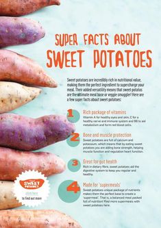 Sweet Potato Nutrition, Sweet Potato Benefits, Benefits Of Potatoes, Nutrition Quotes, Nutrition Sportive, Sport Nutrition, Healthy Eyes, God Mat