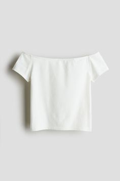 Off-the-shoulder top in soft cotton jersey with short sleeves. School Uniform Shoes, Stylish Pants, Swimwear Girls, Off The Shoulder Top, Set Outfit, Girls Clothes, Maternity Wear, Tight Leggings, Sweatshirt Shirt