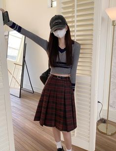 Scottish Plaid Skirt - Korean Aesthetic ⋆ Kawaii Sale Skirt Korean, Chicken For Dogs, The Special One, Scottish Plaid, Korean Aesthetic, Plaid Skirt, Plaid Skirts, Red Plaid, Plaid