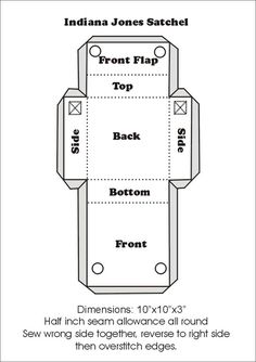 the instructions for how to make an origami box from indiana jones satchel