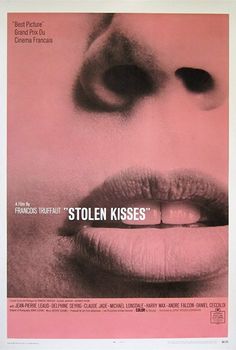 a movie poster for the film stolen kisses with an image of a woman's face