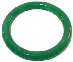 a green ring on a white background