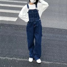 Olivia Mark - Design-inspired Wide-Leg Overalls with Straight Cut and Loose Fit in Denim Overalls Aesthetic, Denim Overalls Outfit, Overalls Blue, Overalls Outfit, Denim Overalls, High Waisted Denim, Matching Outfits, Straight Cut, Fit In